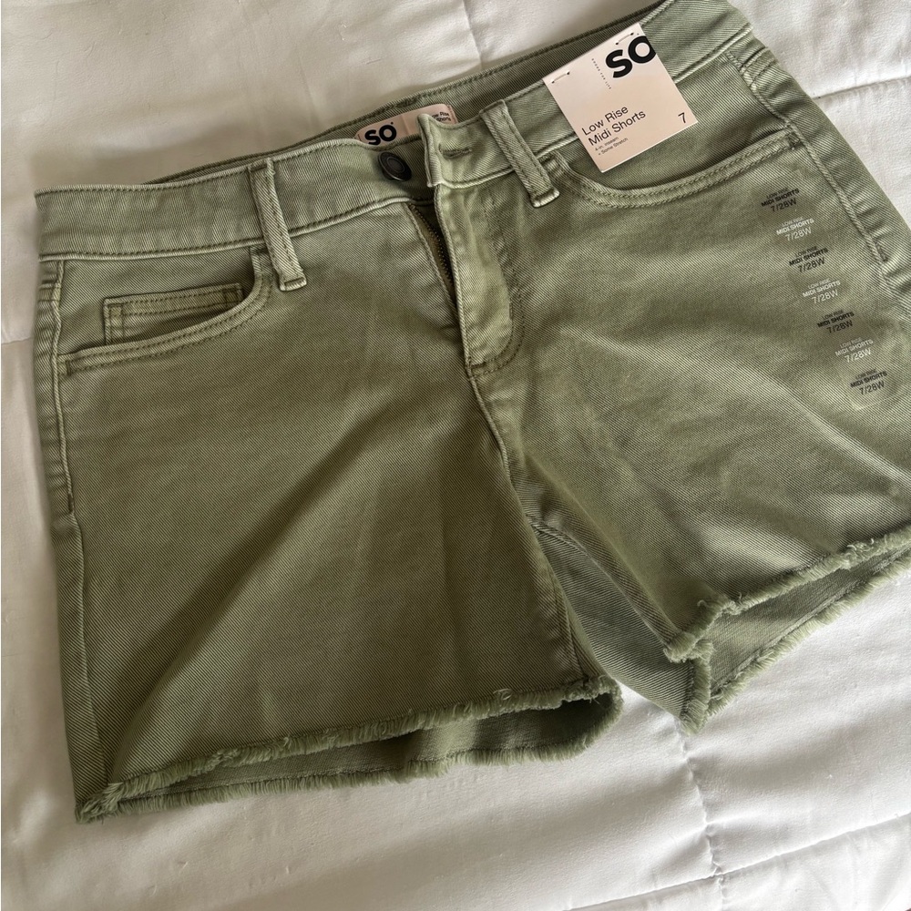 Croft & Barrow Women's Olive Jean Shorts